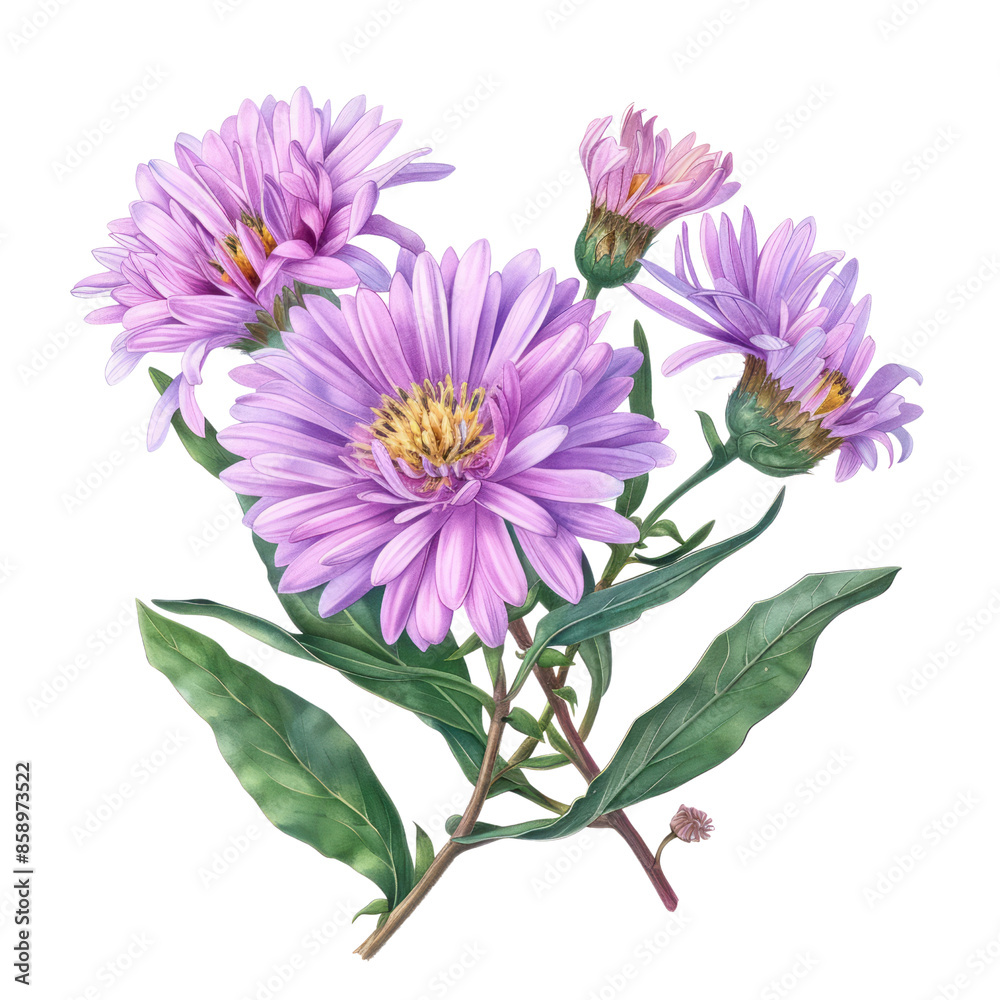 Obraz premium A bouquet of pink and white chrysanthemum flowers