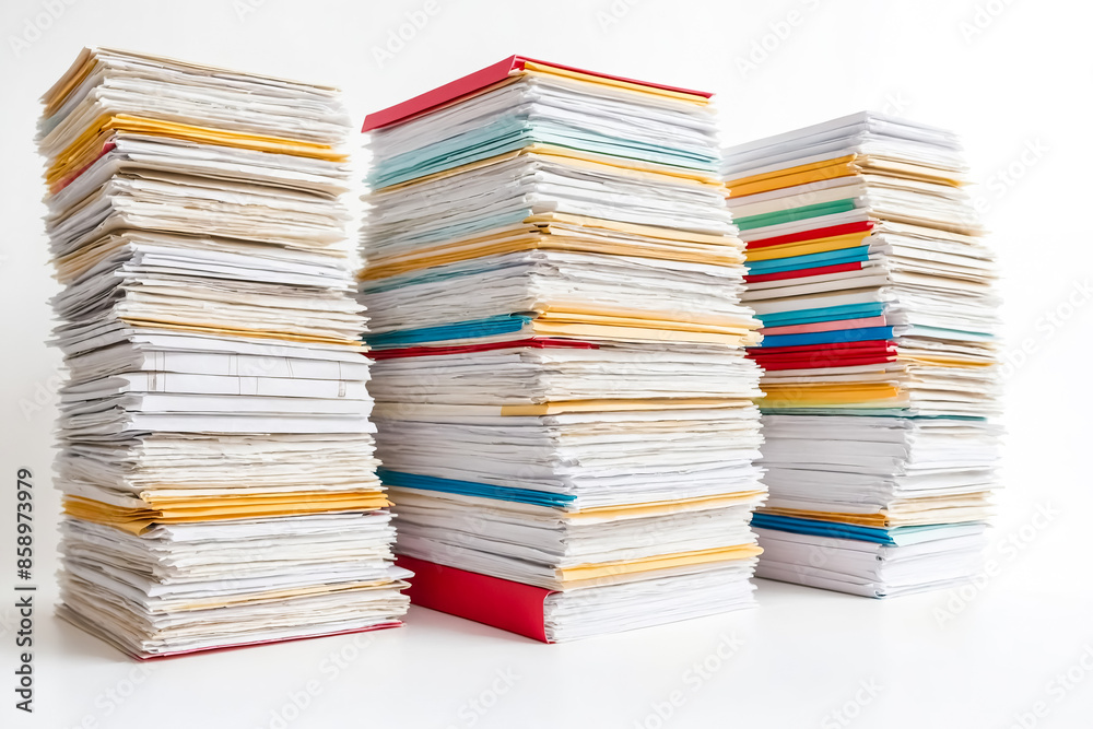 Stack of Papers in Folders Stack of Papers in Folders