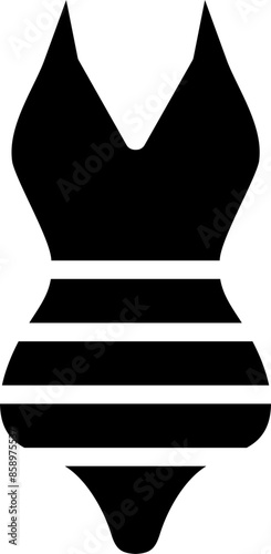 Patterned One-Piece Swimsuit Icon