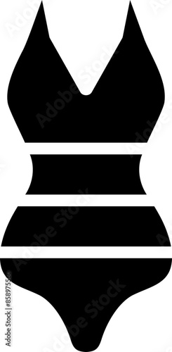 Patterned One-Piece Swimsuit Icon