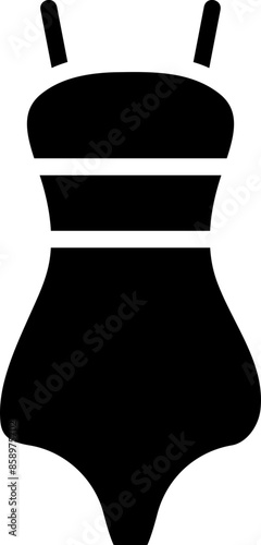 Patterned One-Piece Swimsuit Icon