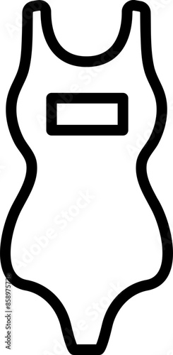 One-Piece Swimsuit Outline Icon