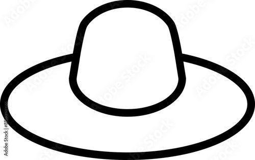 Wide-Brimmed Hat Icon