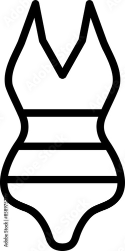 Patterned One-Piece Swimsuit Icon