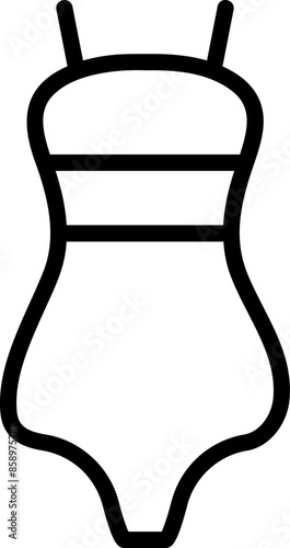 Patterned One-Piece Swimsuit Icon
