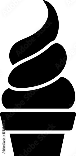 Soft Serve Ice Cream Cone Icon

