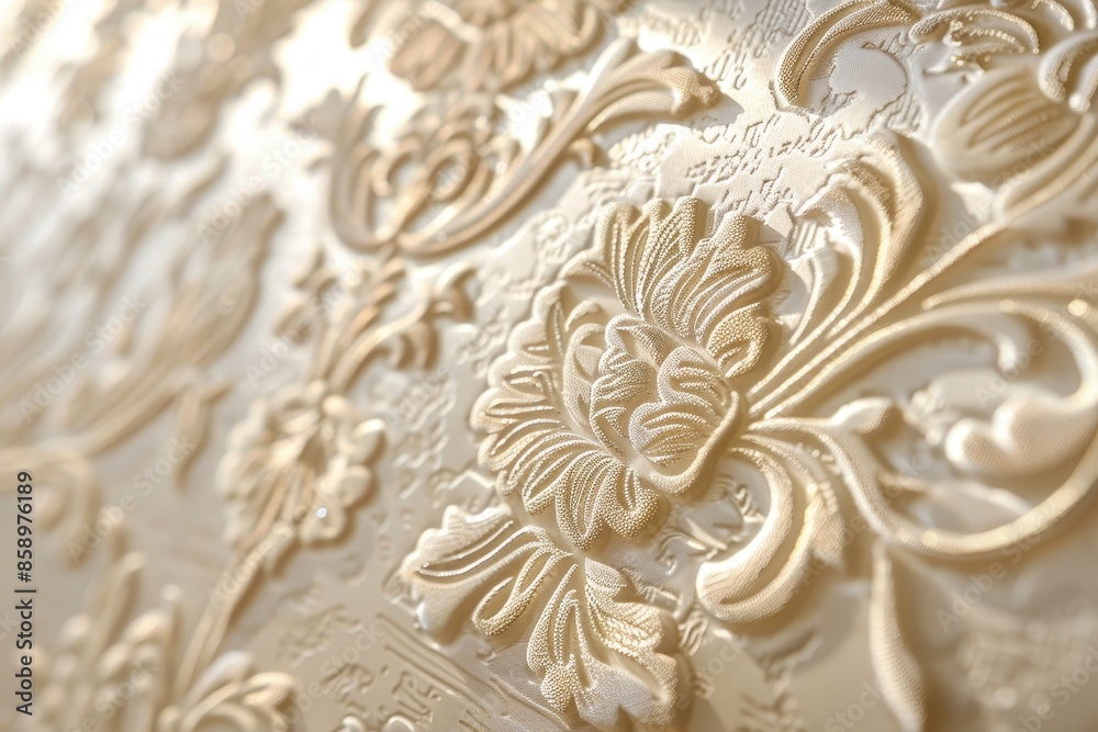 Intricate Floral Embossed Wallpaper Design Intricate Floral Embossed Wallpaper Design