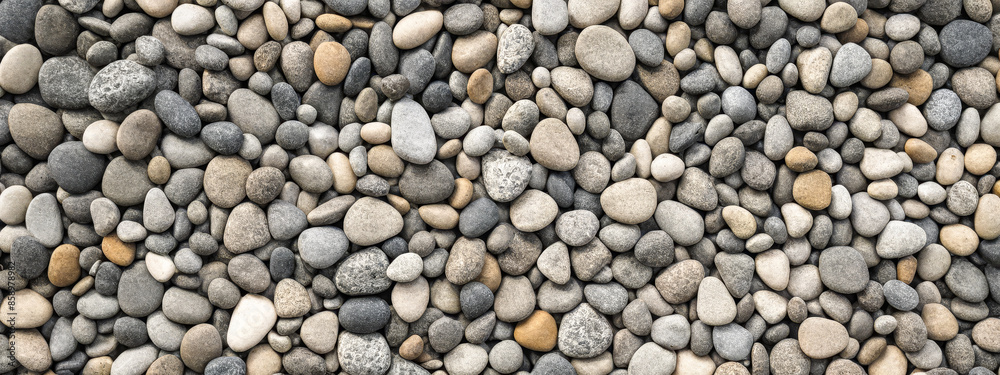collection of smooth, natural stones in various shapes and sizes. Smooth stones banner collection of smooth, natural stones in various shapes and sizes. Smooth stones banner