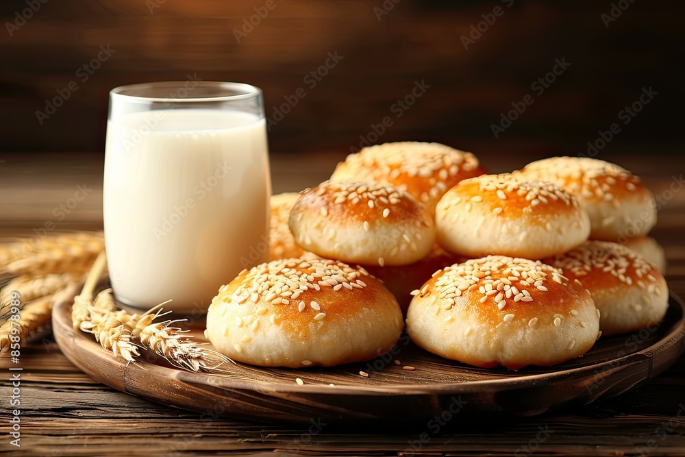 There is a glass of milk positioned beside a bunch of bread slices on the table There is a glass of milk positioned beside a bunch of bread slices on the table