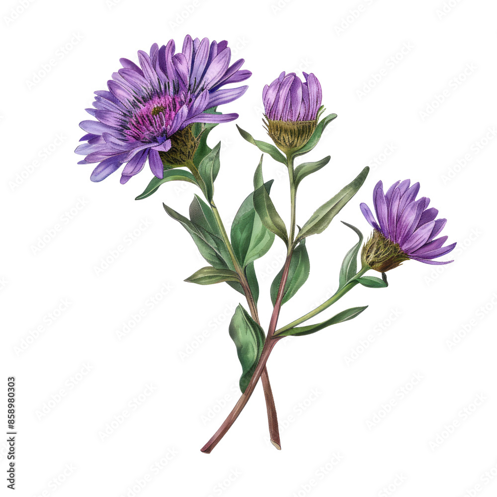 flowers isolated on white background flowers isolated on white background