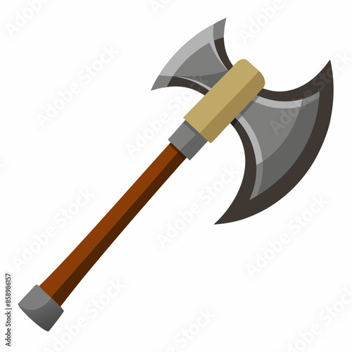 axe with a log