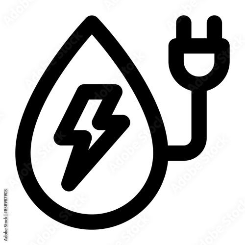 hydroelectric power, hydroelectricity, hydropower, hydro energy, water, electric, energy. outline icon