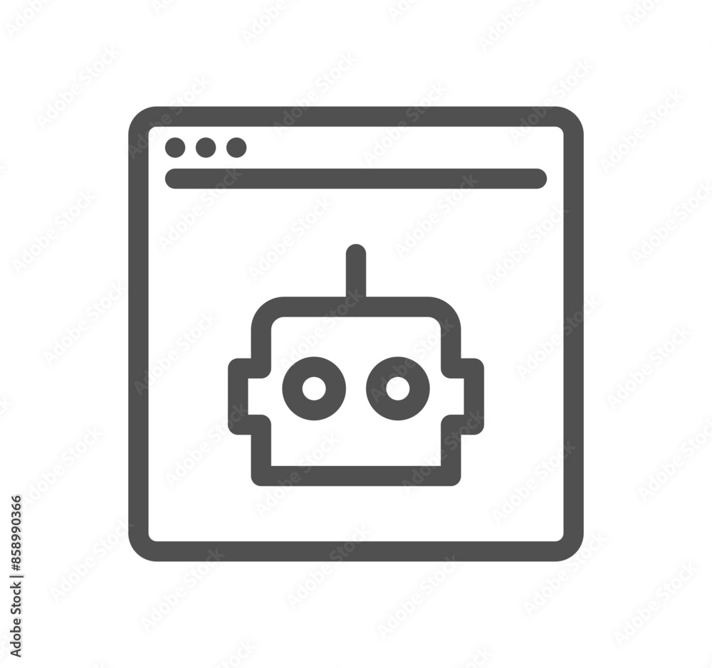 Artificial intelligence related icon outline and linear vector.
Artificial intelligence related icon outline and linear vector.