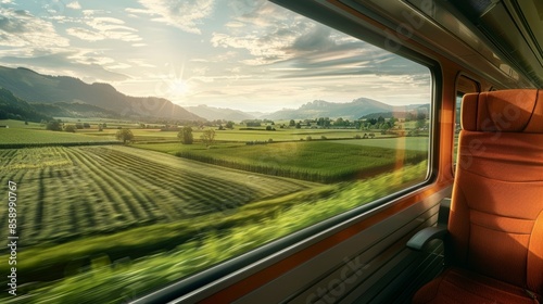 The train offers a frontrow seat to the changing landscape as fields with different crops pass by. photo