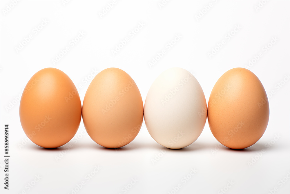 group of eggs on isolated white background group of eggs on isolated white background