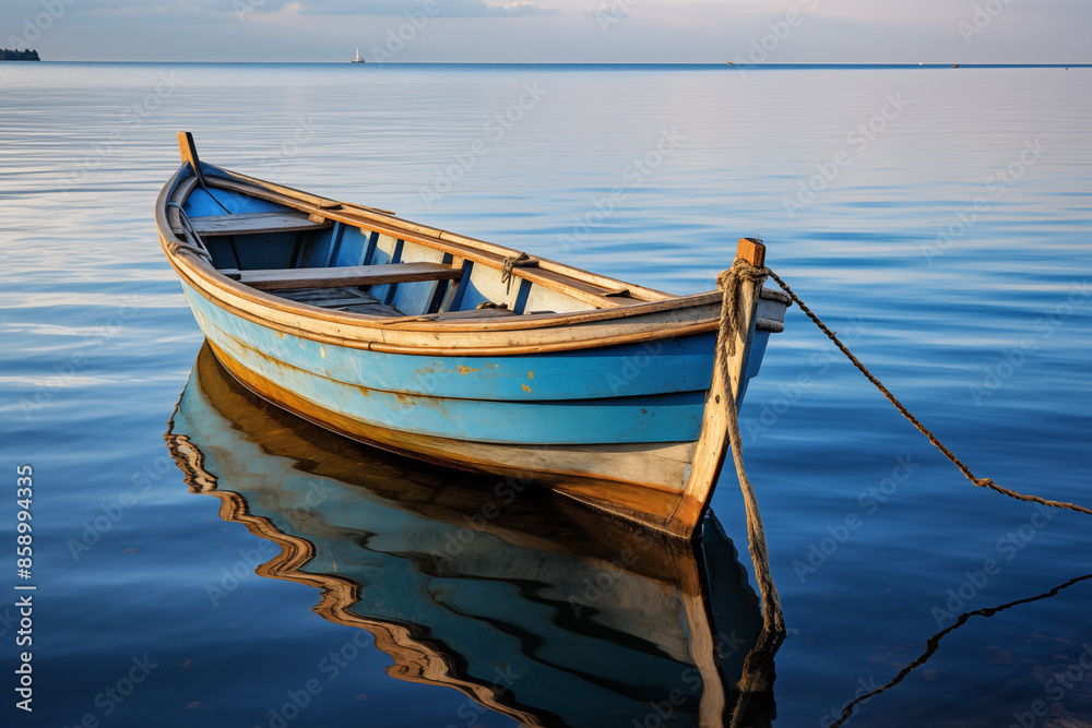 boat in the sea with calm water boat in the sea with calm water