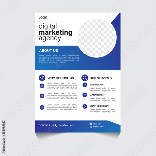 modern simple one-sided flyer design template