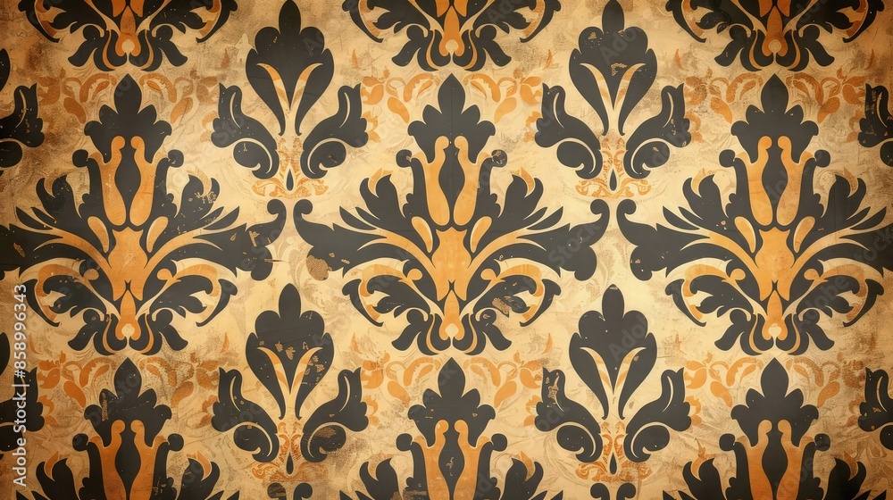retro damask wallpaper background See my portfolio for more.