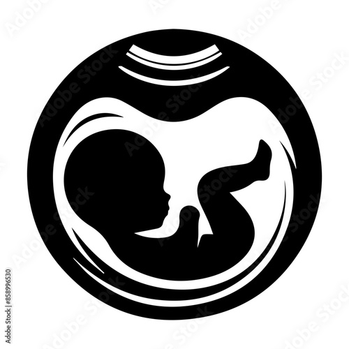 Baby Sonogram Diagram Clipart