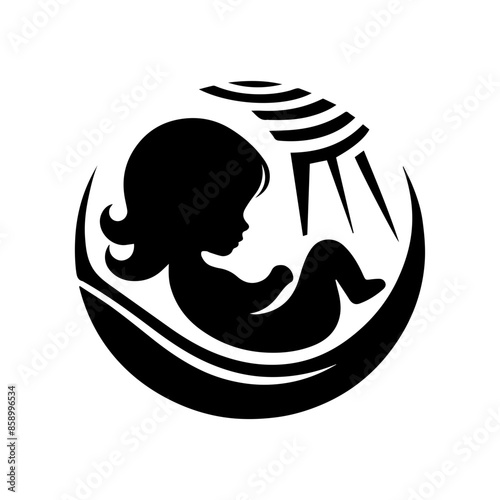 Baby Sonogram Diagram Clipart