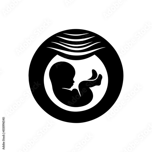 Baby Sonogram Diagram Clipart