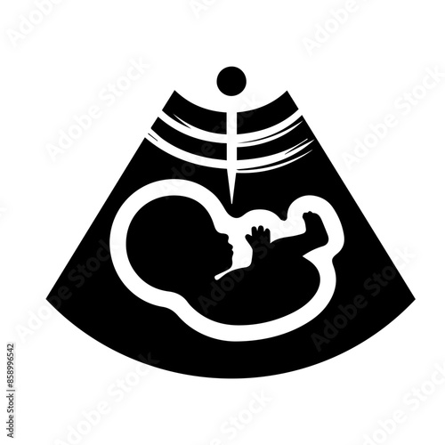 Baby Sonogram Diagram Clipart