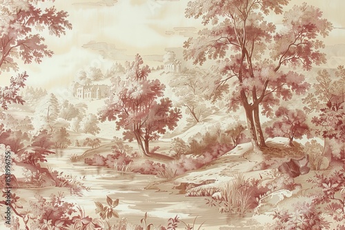 Scenic Landscape in a Romantic Style