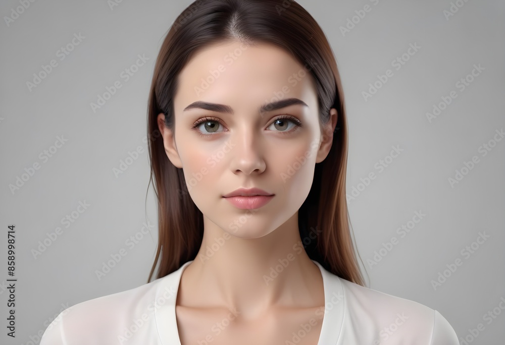 Positive woman on clean background