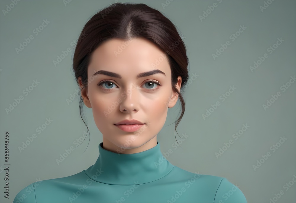Positive woman on clean background Positive woman on clean background