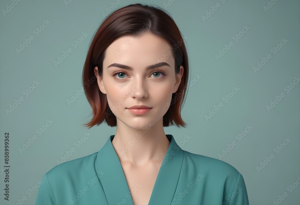 Positive woman on clean background Positive woman on clean background