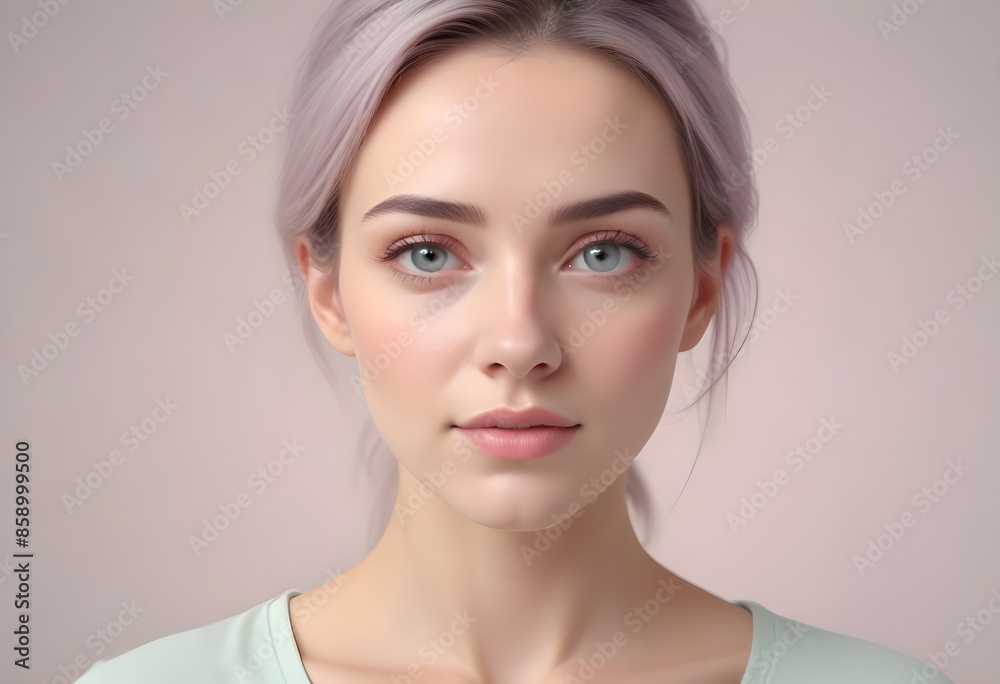 Positive woman on clean background Positive woman on clean background