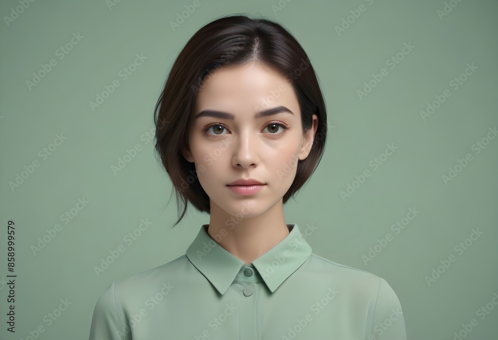 Positive woman on clean background Positive woman on clean background