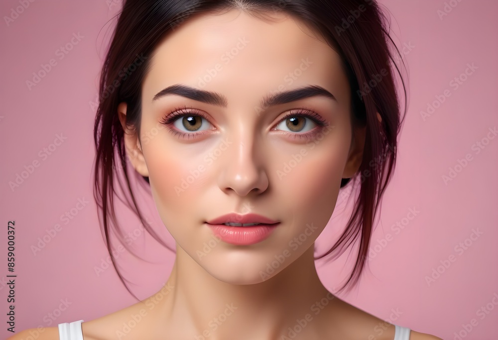 Positive woman on clean background Positive woman on clean background