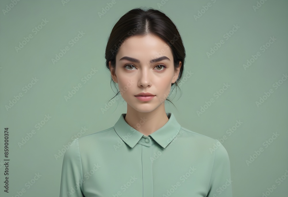 Positive woman on clean background Positive woman on clean background