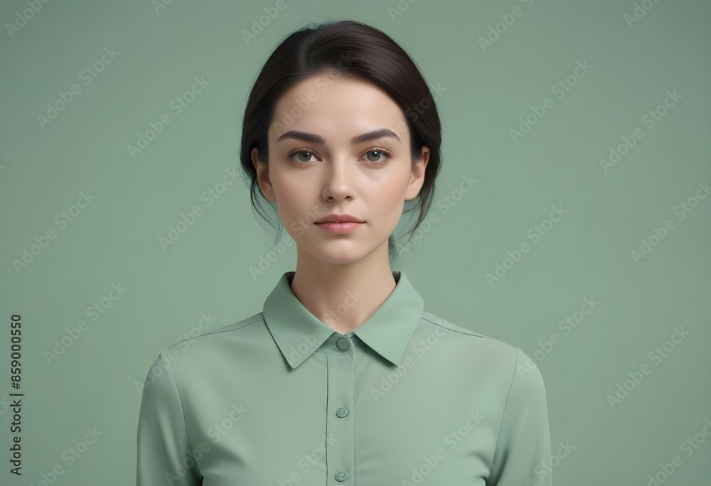 Positive woman on clean background Positive woman on clean background