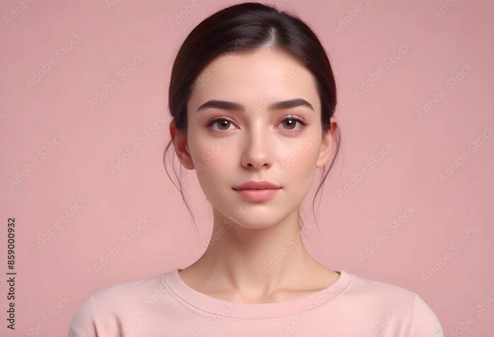 Positive woman on clean background Positive woman on clean background