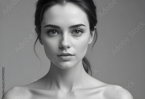 Positive woman on clean background
