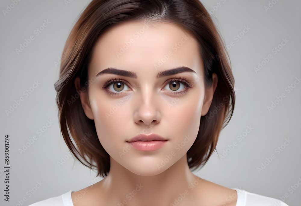 Positive woman on clean background Positive woman on clean background