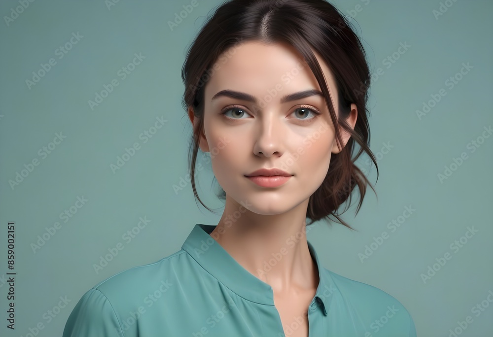 Positive woman on clean background Positive woman on clean background