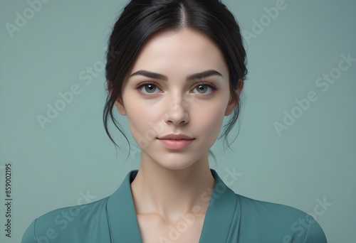 Positive woman on clean background