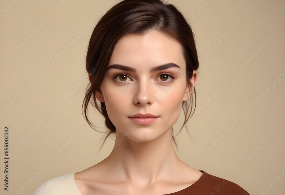 Positive woman on clean background Positive woman on clean background