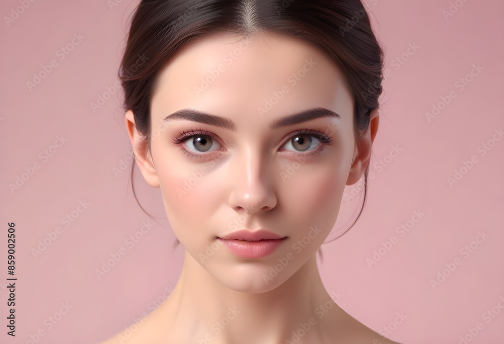 Positive woman on clean background Positive woman on clean background