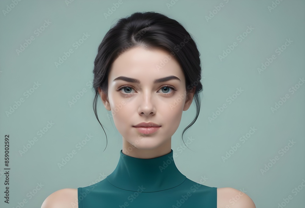Positive woman on clean background Positive woman on clean background