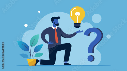 Question and answer solving problem or business solution concept 