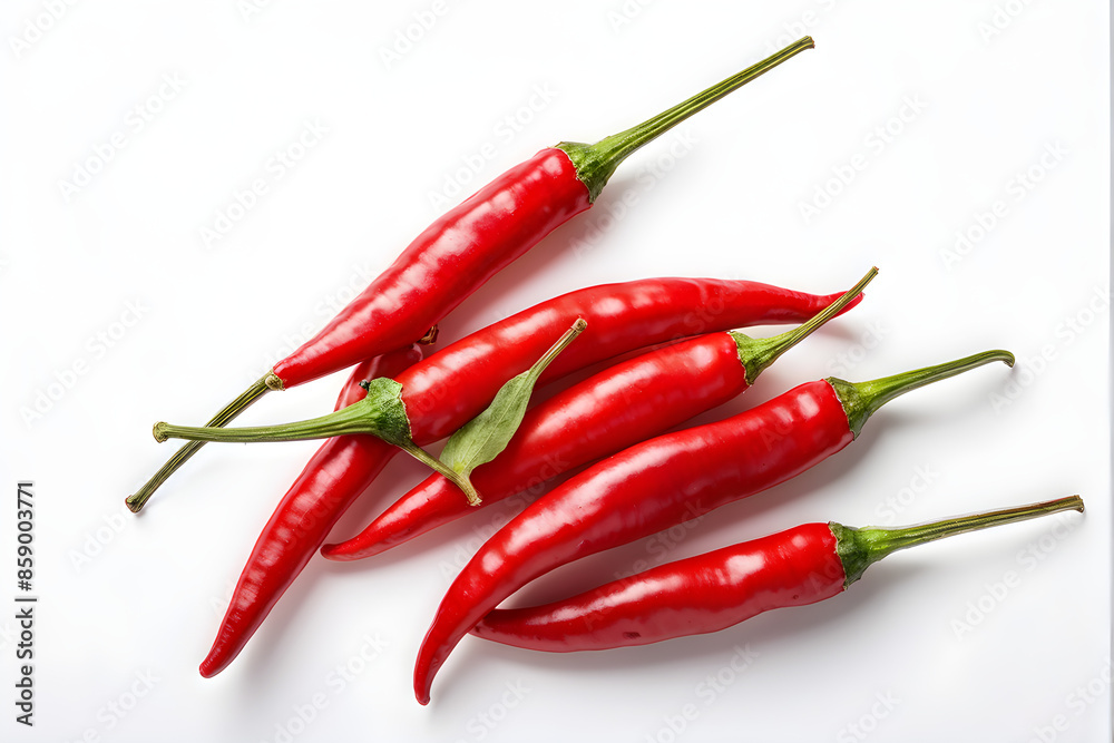 Chili on white isolated. Hot chili peppers with clipping path. Chili on white isolated. Hot chili peppers with clipping path.