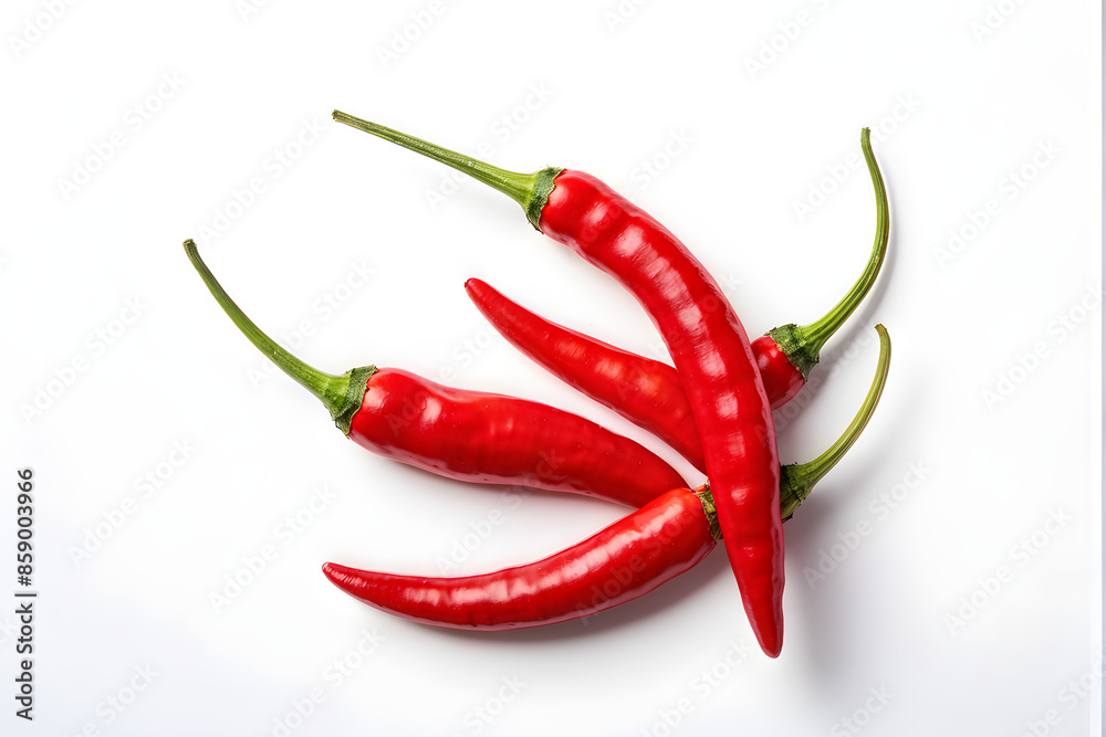 Chili on white isolated. Hot chili peppers with clipping path. Chili on white isolated. Hot chili peppers with clipping path.