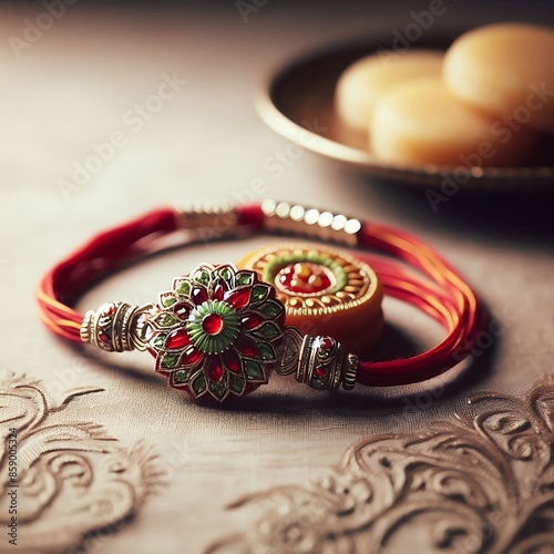 illustration of Raksha Bandhan Rakhi photo