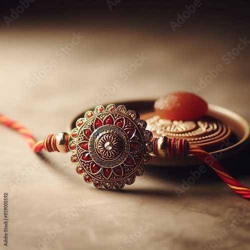 illustration of Raksha Bandhan Rakhi photo