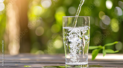 Refreshing glass of waterpromoting the importance of staying hydrated for good health