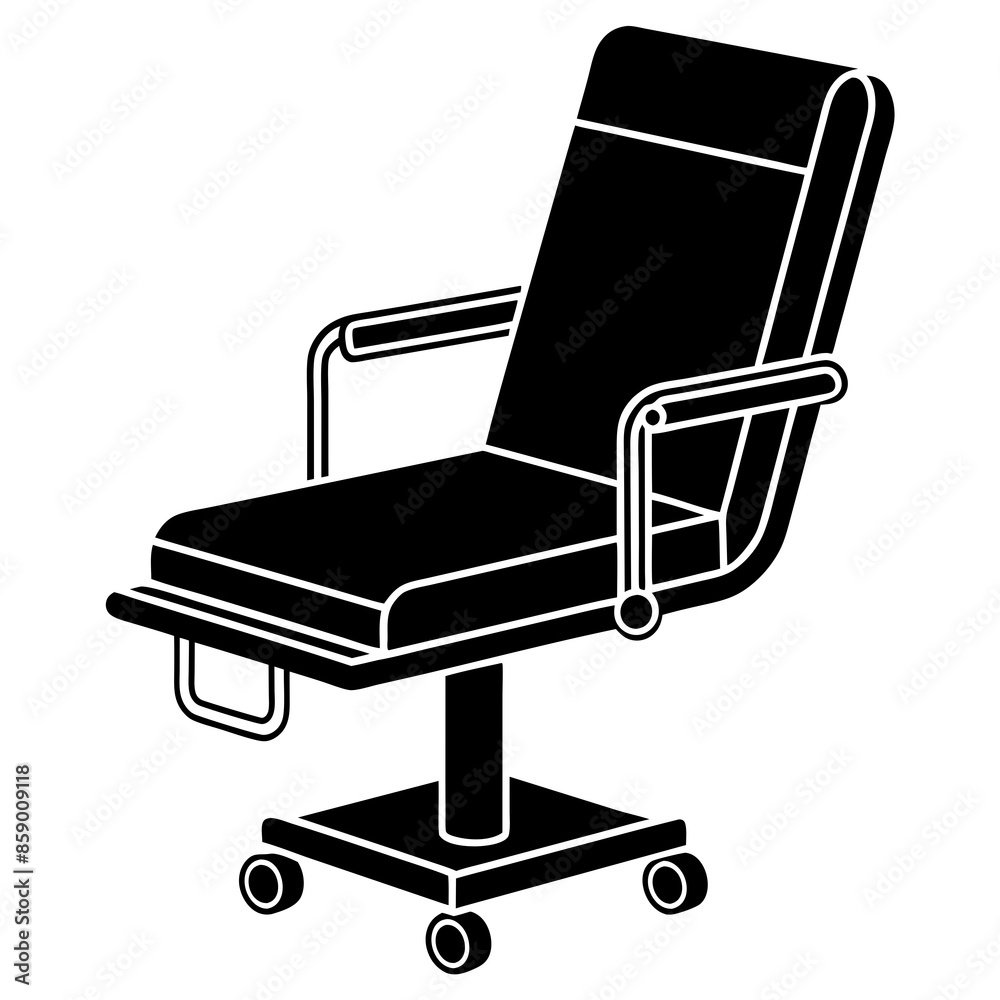 Medical chair icon vector design illustration. Medical chair icon vector design illustration.